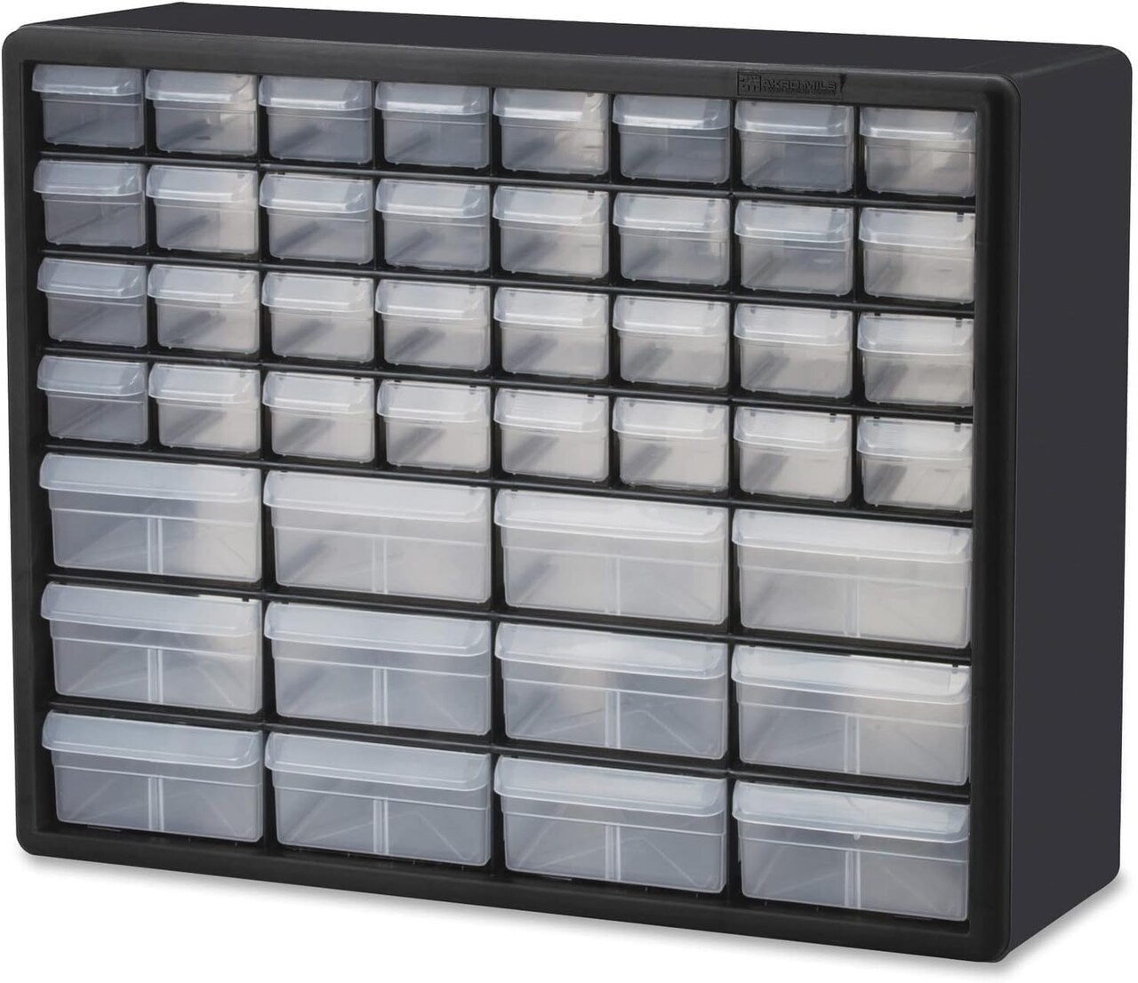 44-Drawer Plastic Drawer Storage Cabinet (Black) 6.37"D x 20"W x 15.81"H